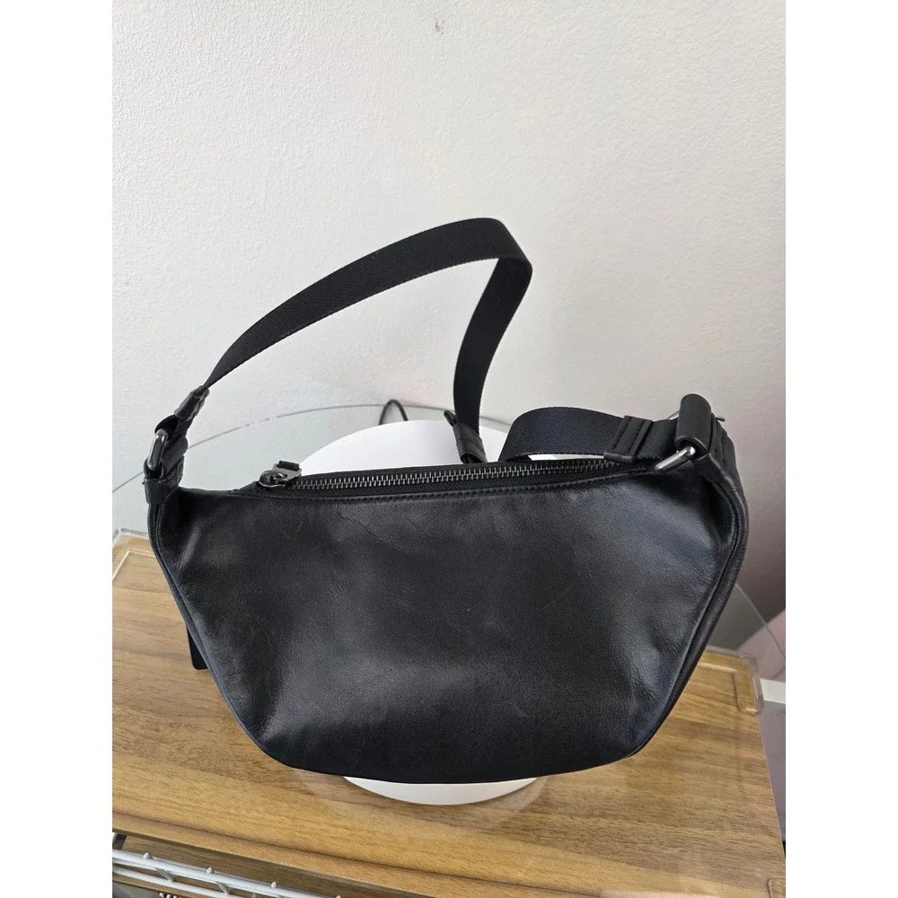 Coach West Belt Bag Signature Canvas Leather Charcoal Black  Gray Fanny Pack - Picture 2 of 13